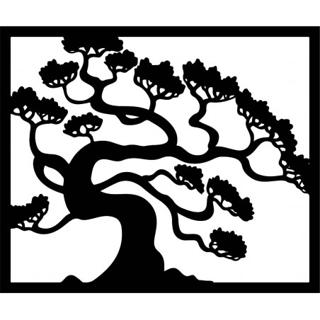 Imagine din lemn pe peretele unui placaj din lemn de bonsai DRAZSKA