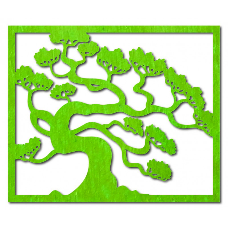 Imagine din lemn pe peretele unui placaj din lemn de bonsai DRAZSKA