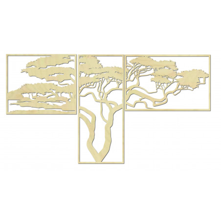 Imagine din lemn pe perete HANAA Imaginea este alcătuită din trei părți POLONGE