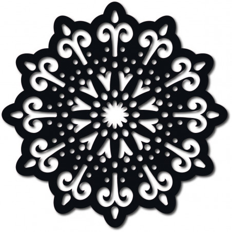 Pictură murală modernă STYLESA cu flori din placaj BELFON negru