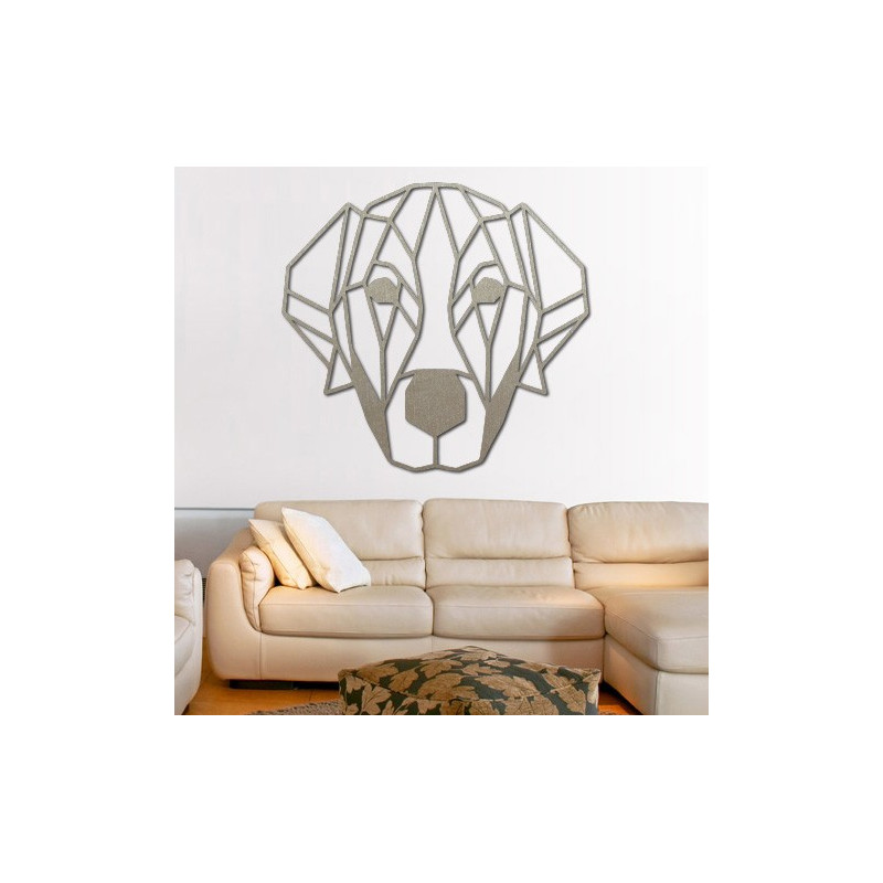 Pictură murală modernă STYLESA cu câine din placaj PR0229 HAFFF negru