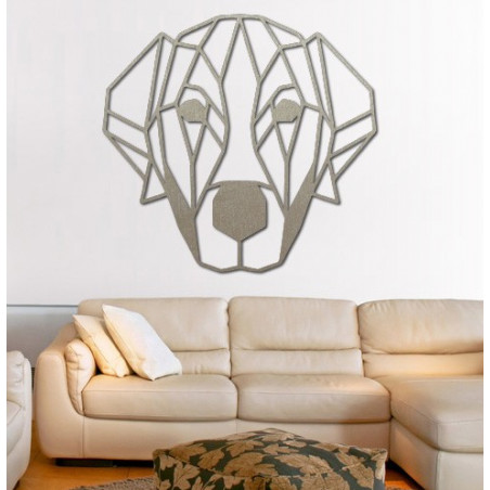 Pictură murală modernă STYLESA cu câine din placaj PR0229 HAFFF negru