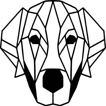 Pictură murală modernă STYLESA cu câine din placaj PR0229 HAFFF negru