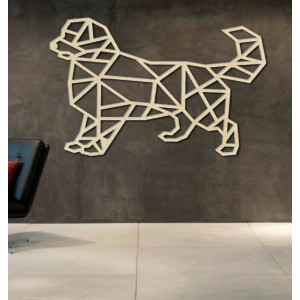 STYLESA sculptat imagine pe perete de placaj dog PR0230 negru