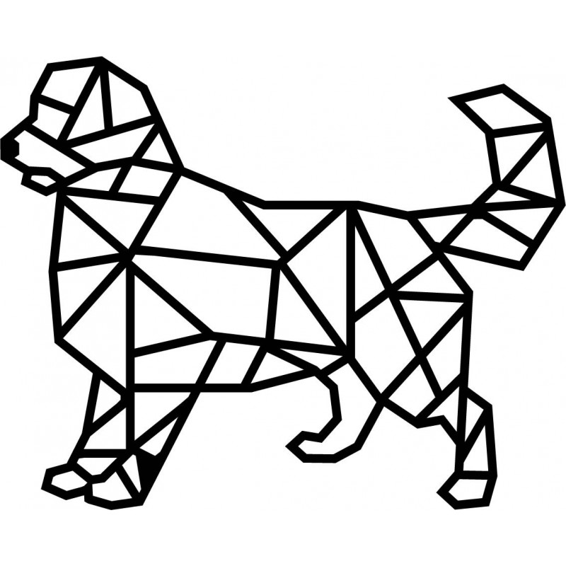 STYLESA sculptat imagine pe perete de placaj dog PR0230 negru