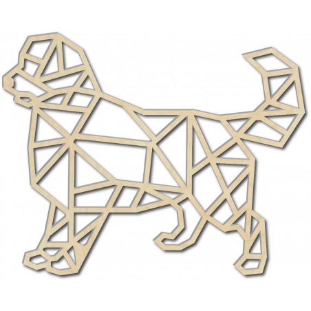 STYLESA sculptat imagine pe perete de placaj dog PR0230 negru