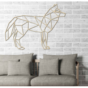 Pictură murală din placaj sculptat STYLESA, lup PR0231 negru