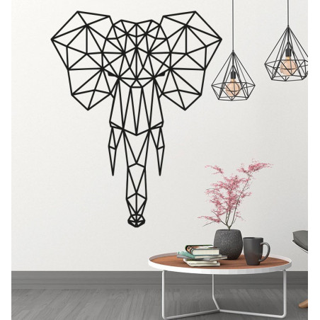 Pictură murală STYLESA din placaj, elefant PR0238 negru