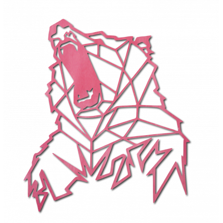 STYLESA Sculptat imagine pe perete de urs de lemn PR0243 maro