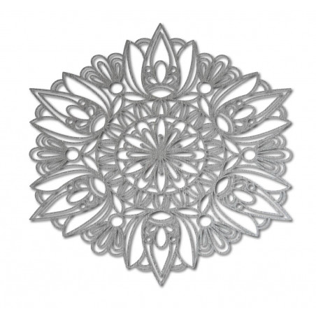 Mandala sculptată în lemn pictată pe placaj cu trandafir de perete Mandala sculptată în lemn pictată pe placaj cu trandafir de perete