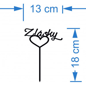 Topper de plastic pentru tort "Din dragoste" - Dimensiune... 2