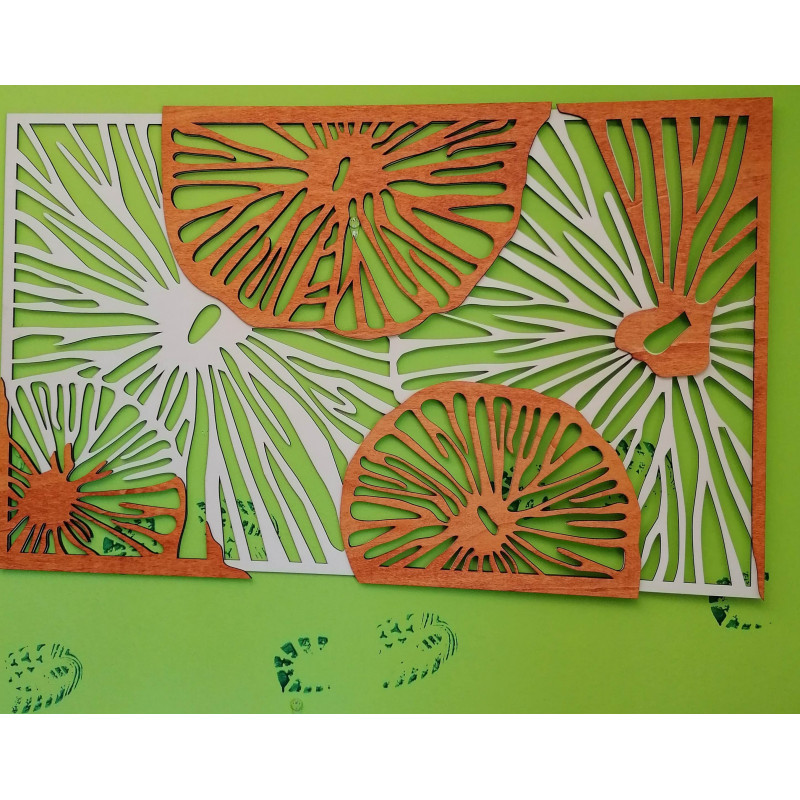 Imagine sculptată pe peretele din placaj de...