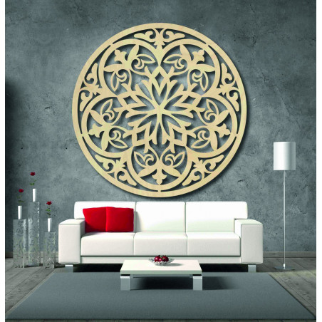 Mandala magică din lemn - imagine pe perete