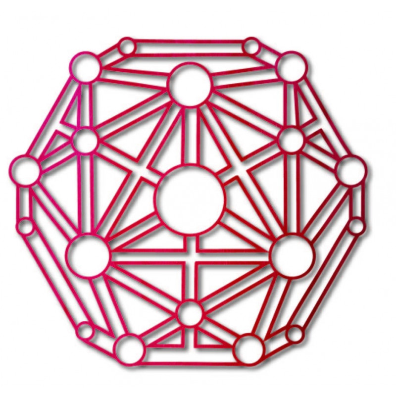 Tablou geometric pe peretele sculptat din...