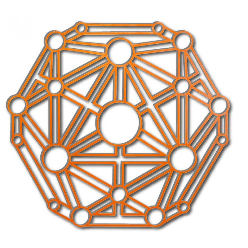 Tablou geometric pe peretele sculptat din...