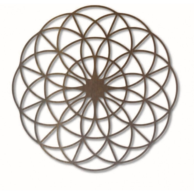 Mandala magică din lemn pe perete - Cercuri I...