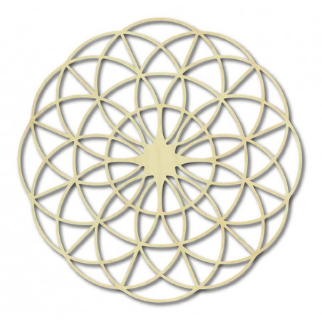 Mandala magică din lemn pe perete - Cercuri I diametru FI 50, 60, 70, 80, 90 cm