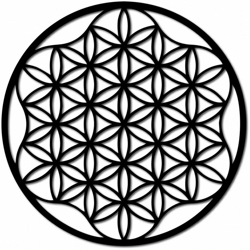 O imagine a unei mandale pe un perete de placaj...