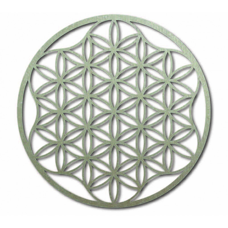 O imagine a unei mandale pe un perete de placaj...